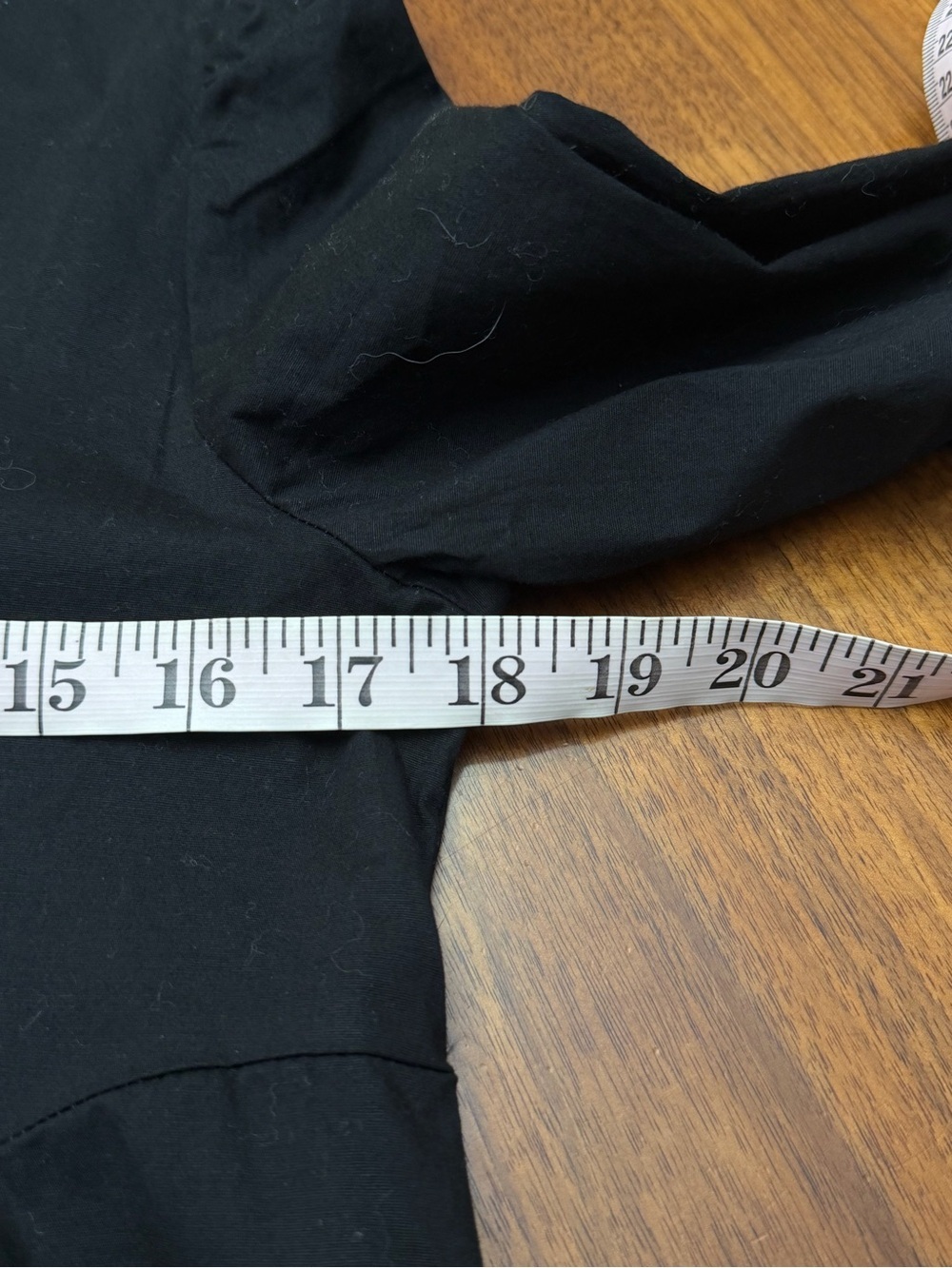 Pomander Place Easton Swing V Neck Long Sleeve Blouse in Black Small Cotton - Picture 9 of 11
